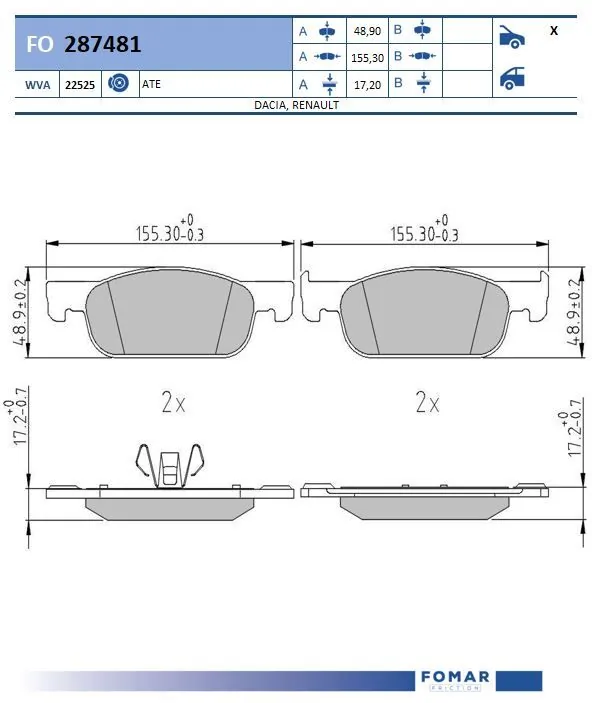 Brake Pad Set, disc brake